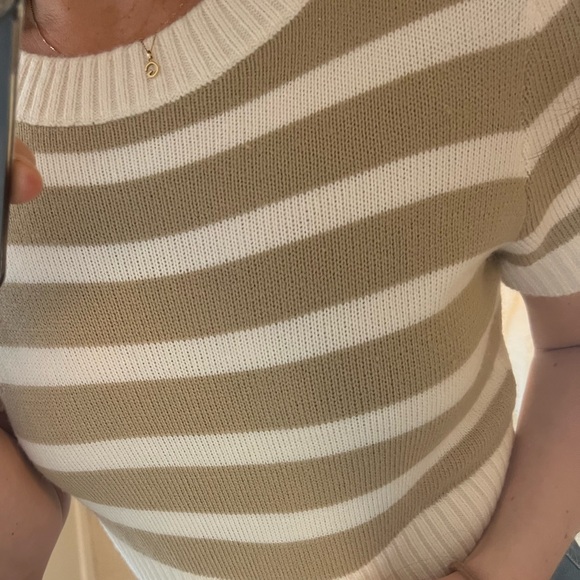 Knit striped crop sweater - Picture 2 of 3